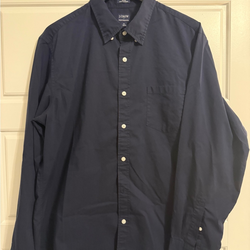J. Crew Men's Dark Blue Button Down Shirt